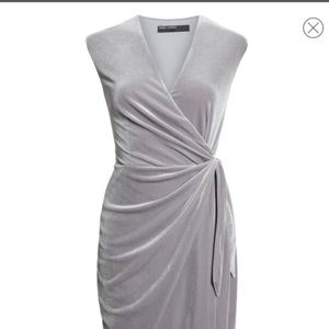 Maggy London Velvet Wrap Front Dress